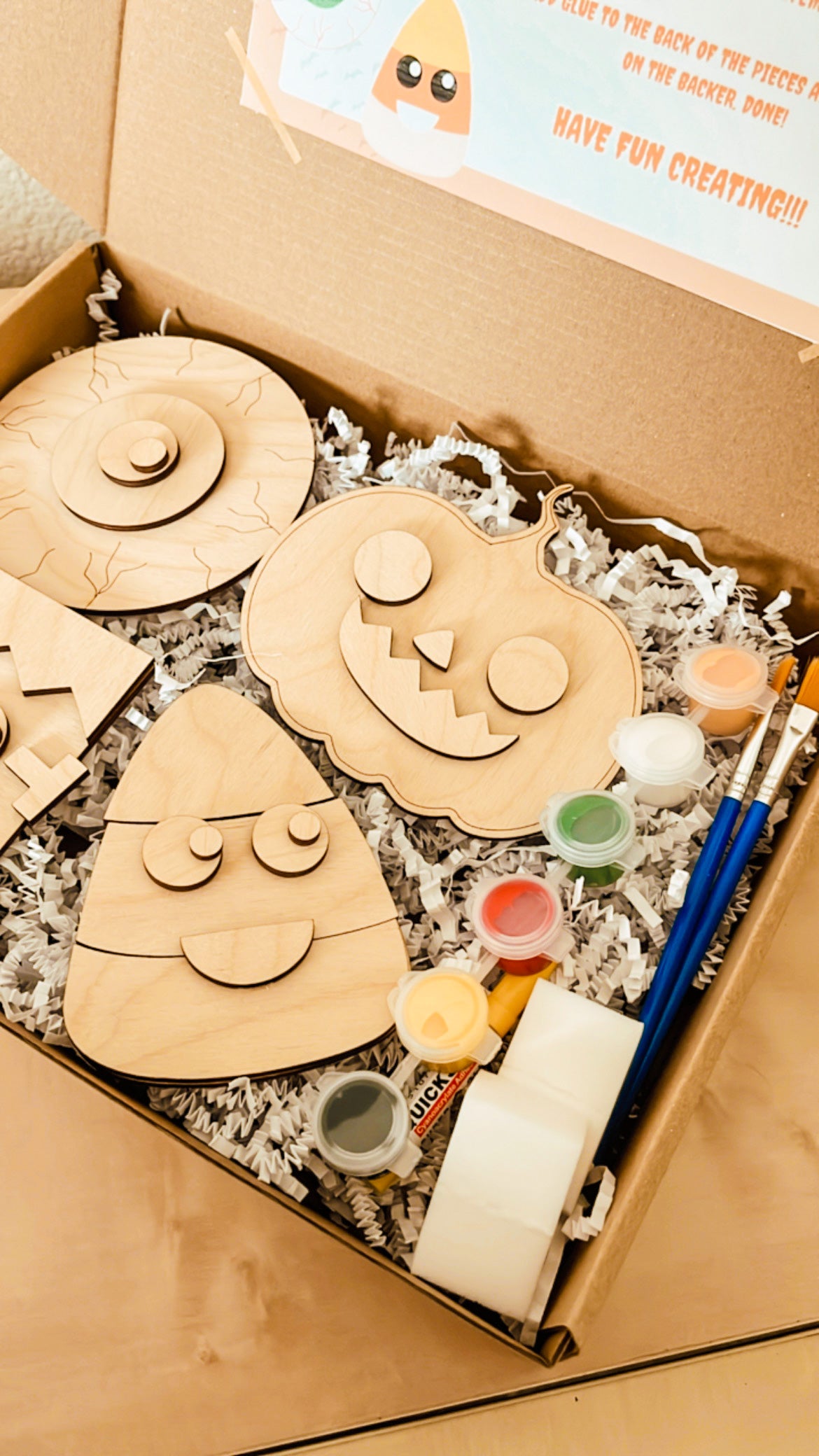 Halloween- DIY Wooden Halloween Paint Kit