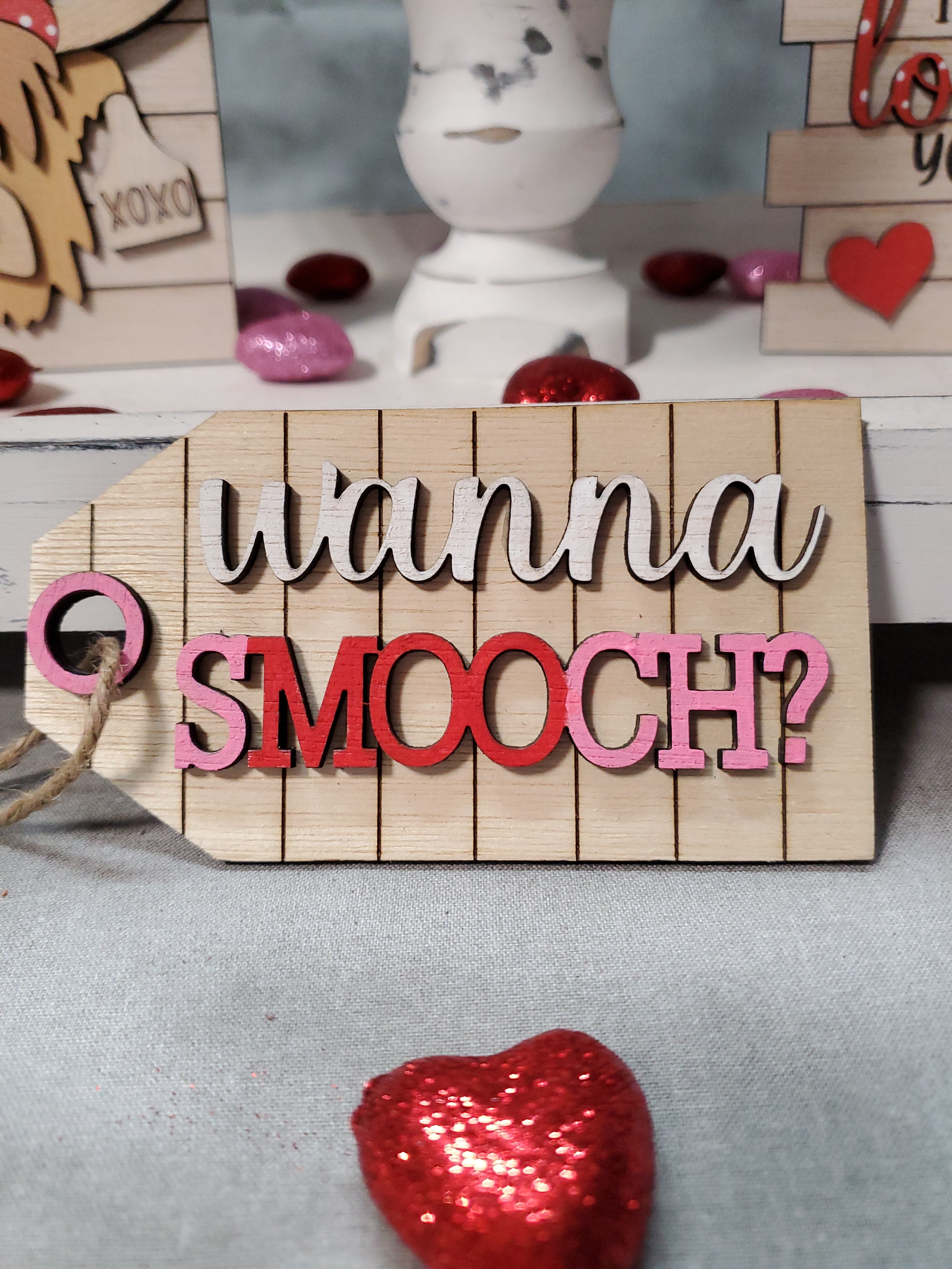 5 Piece Highland Cow Tier Tray Set- Valentine's Day