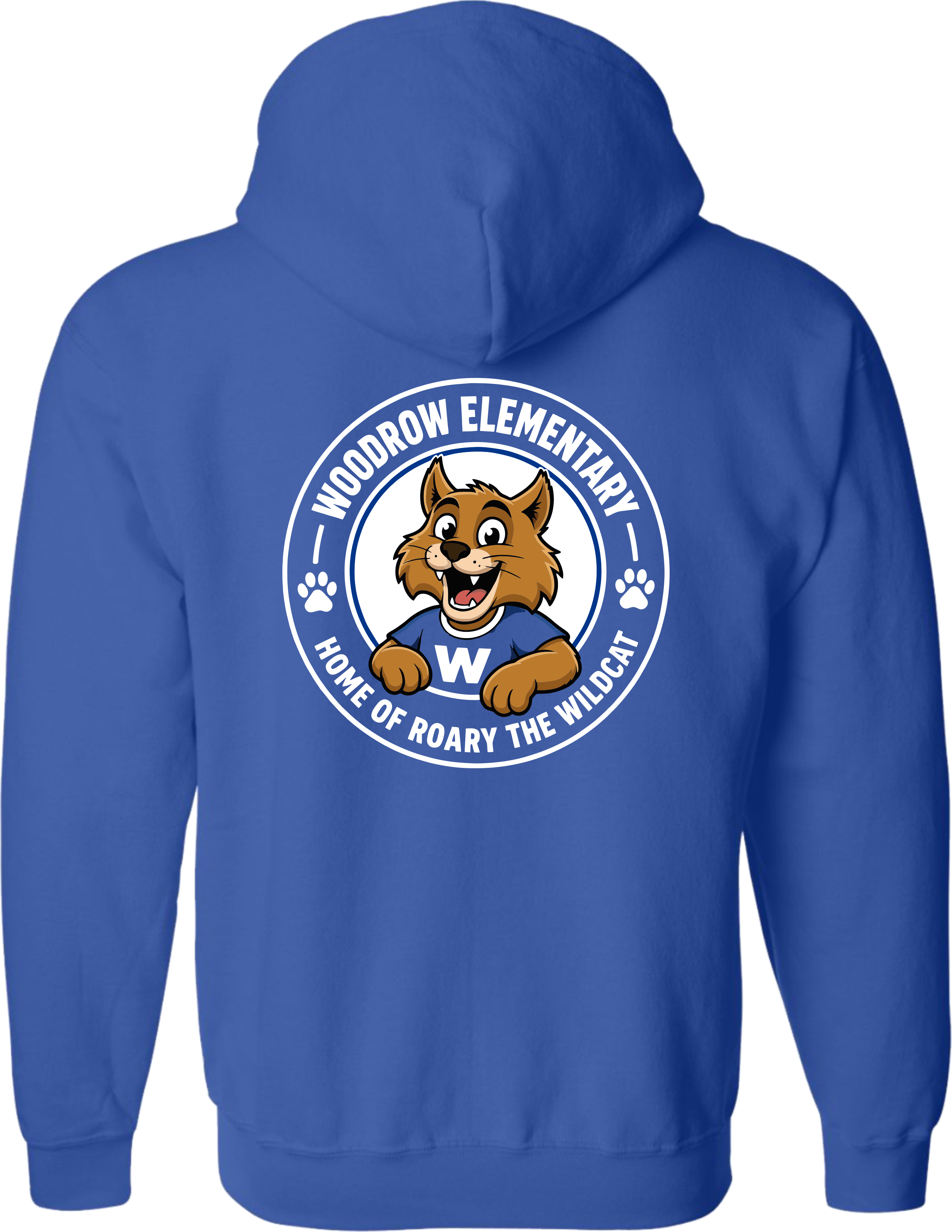 Woodrow Elementary Zip Up Hoodie Royal Blue