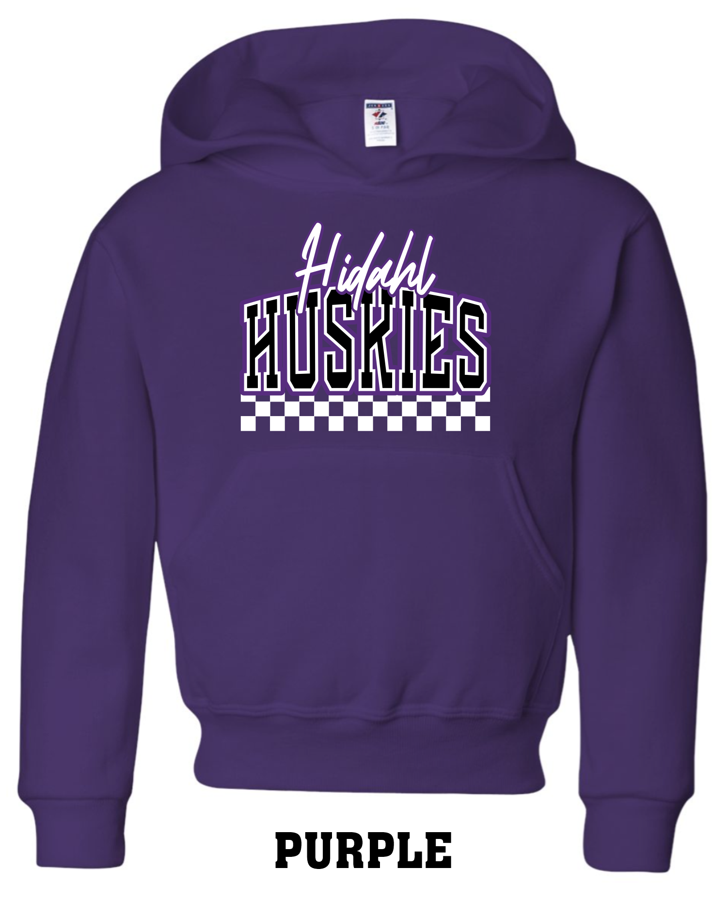 Hidahl Huskies Checkered Hoodie