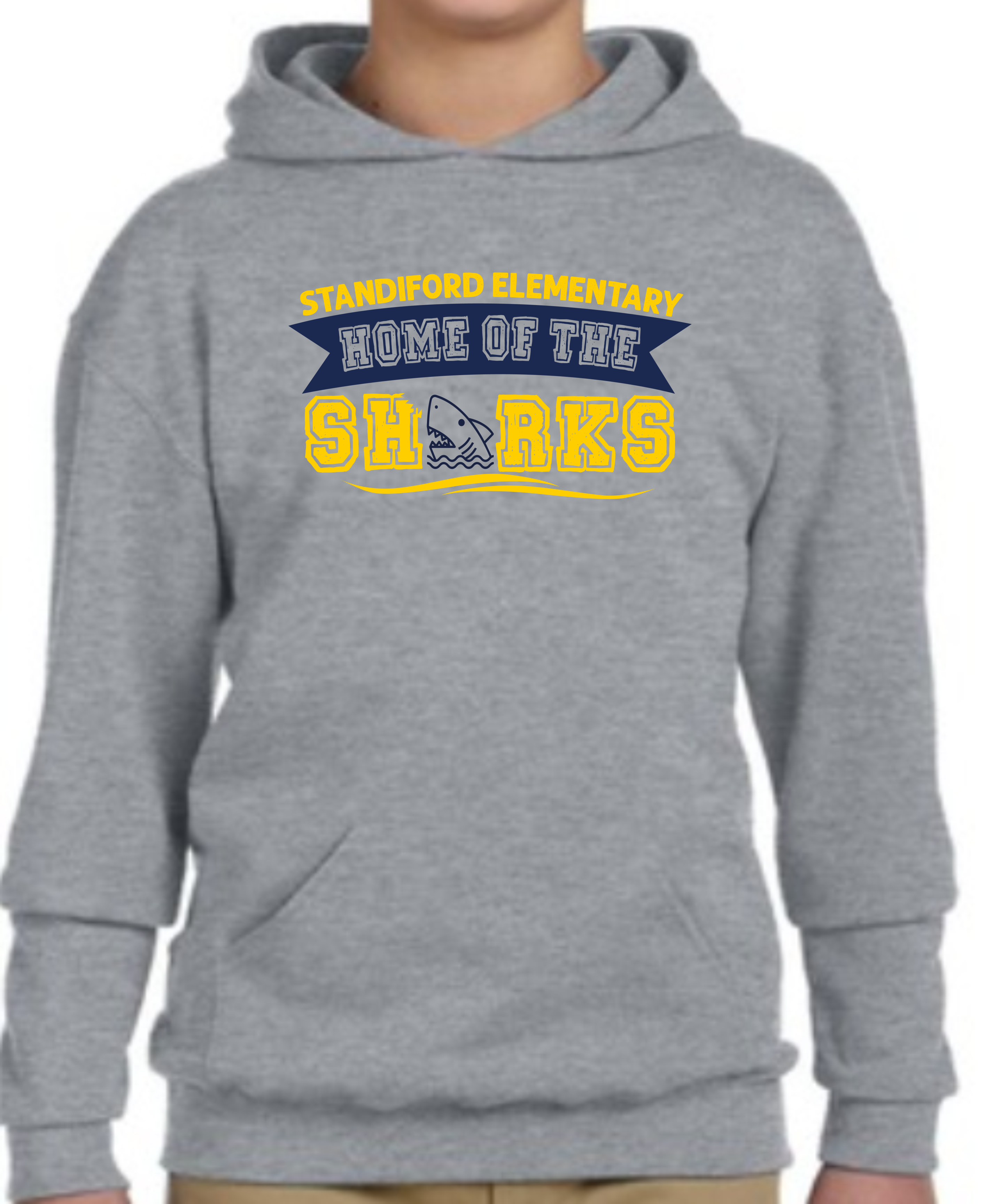 Standiford Home of the Sharks Crewneck Hoodie