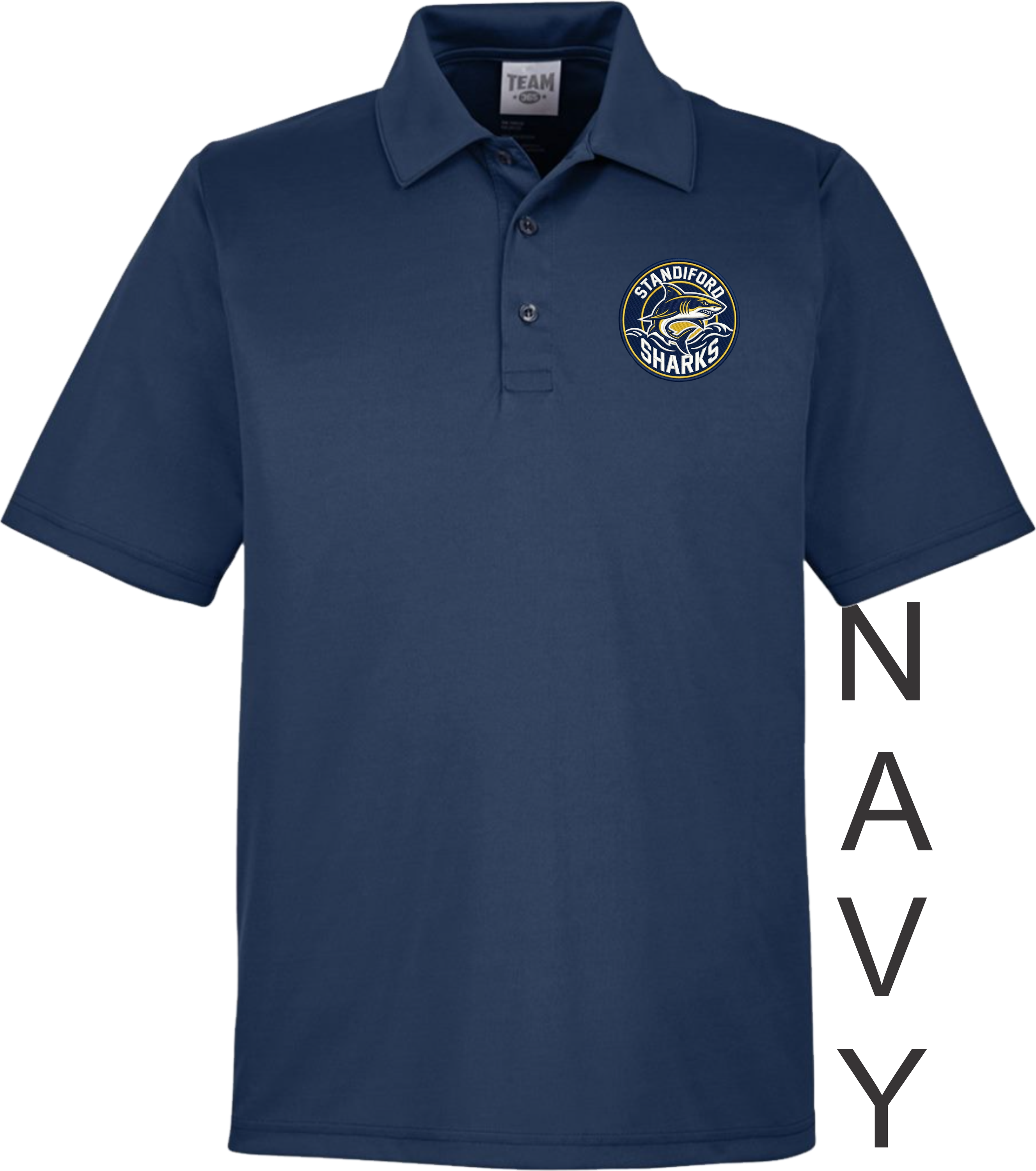 Standiford Sharks Round Logo Polo