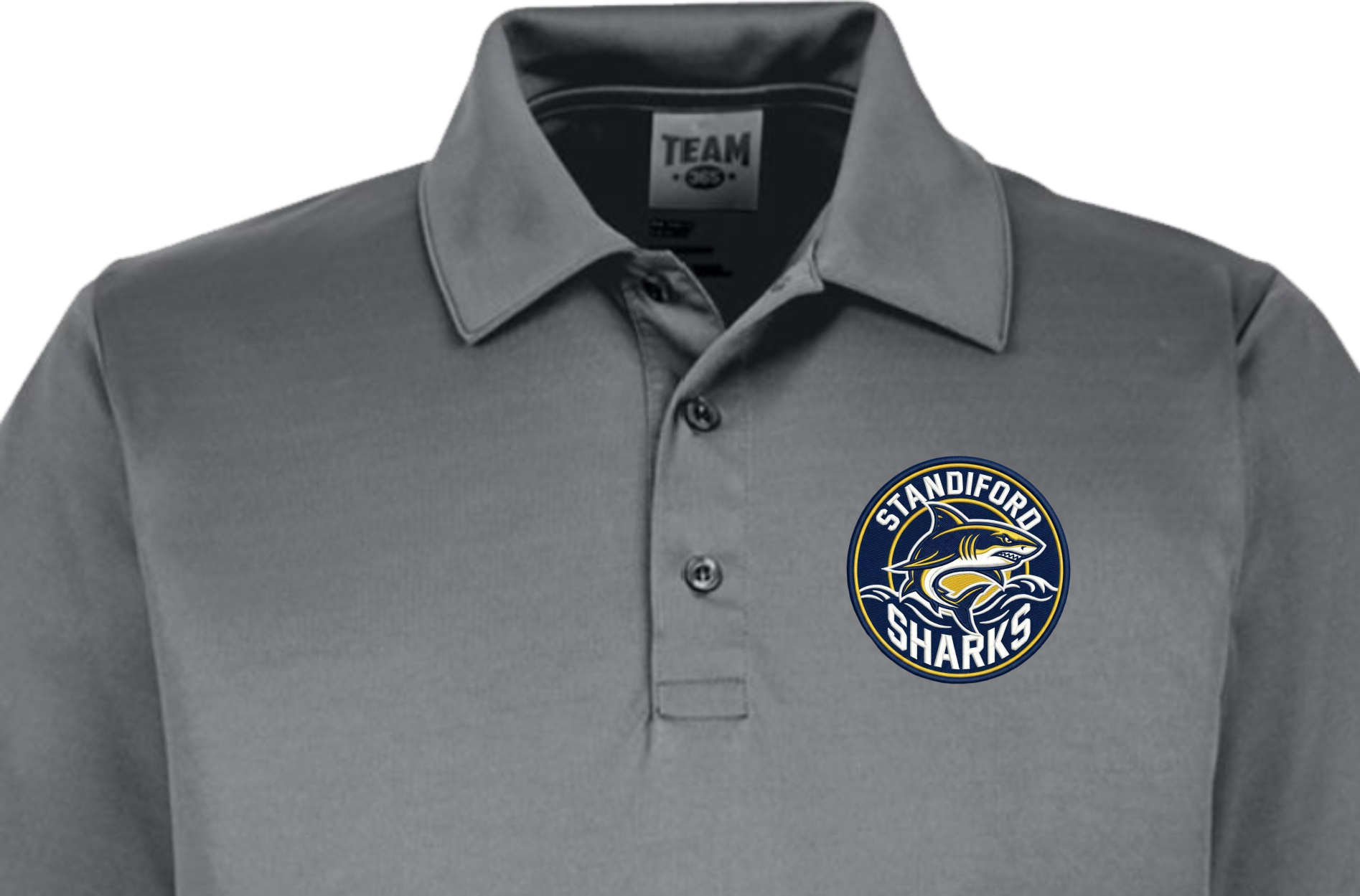 Standiford Sharks Round Logo Polo