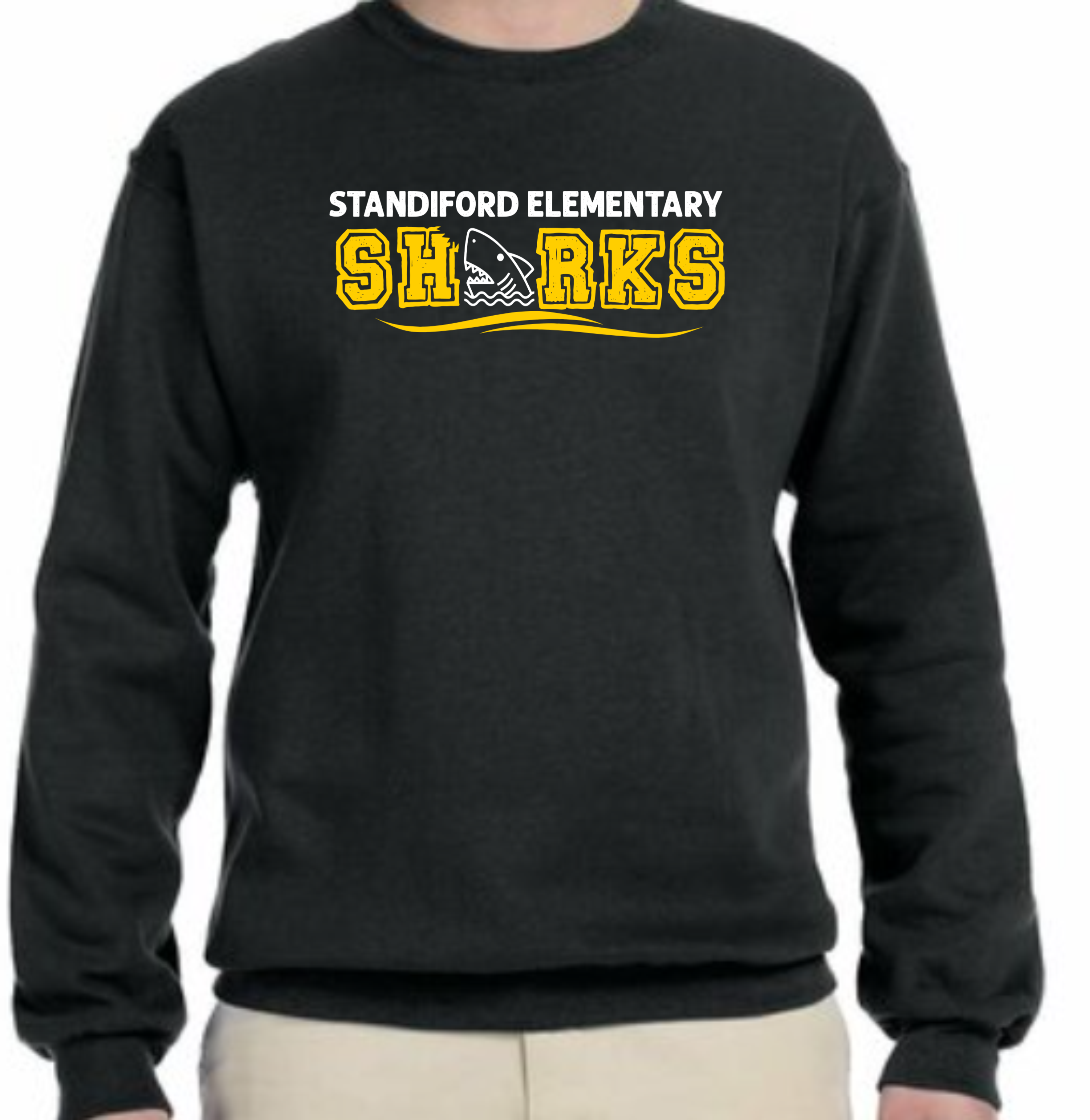 Standiford Shark Outline Crewneck Sweatshirt