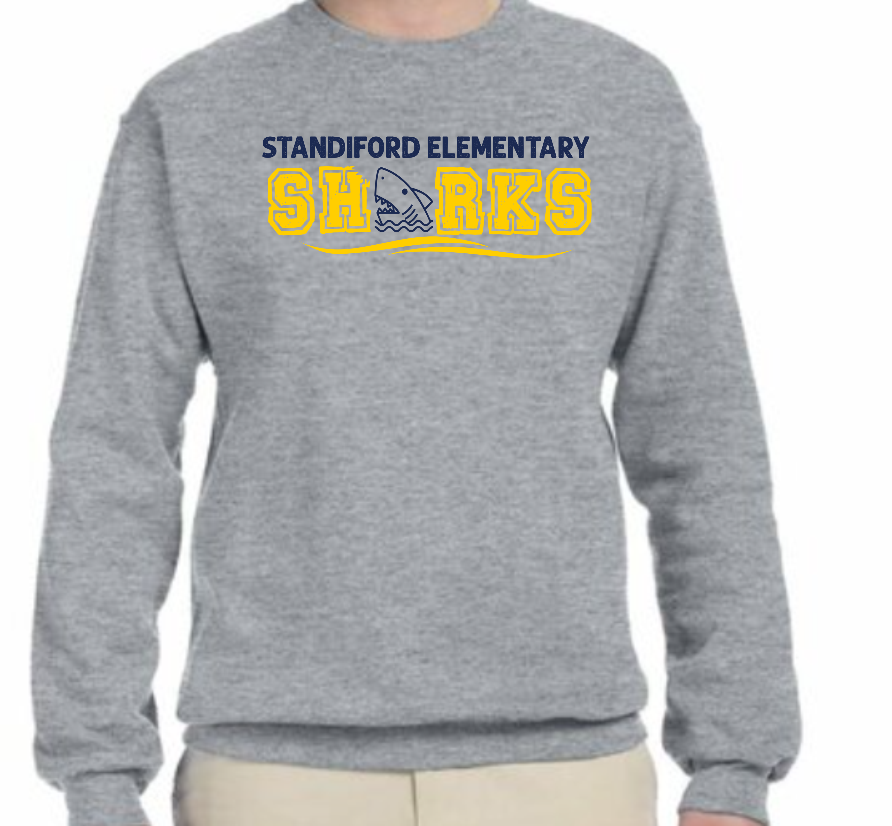 Standiford Shark Outline Crewneck Sweatshirt
